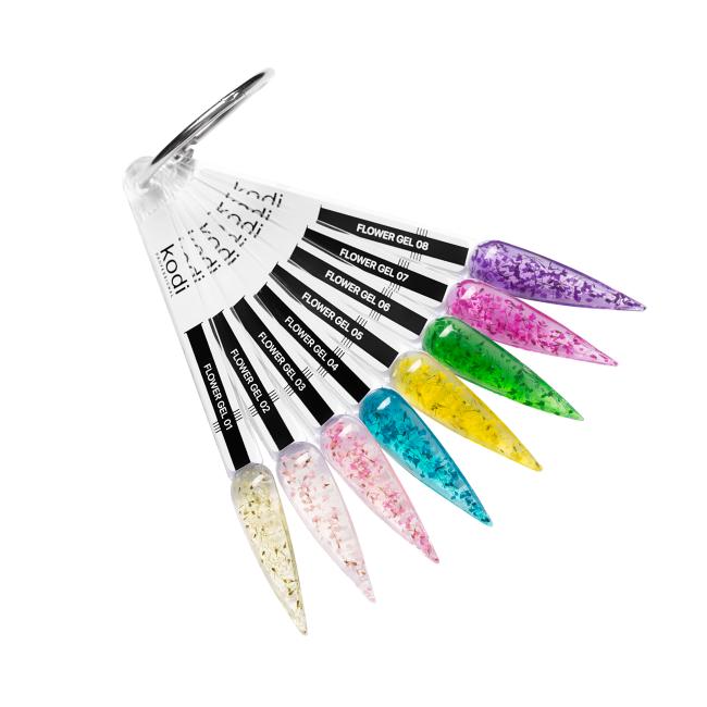 Палитра геля с сухоцветом Flower Gel (8 типс)